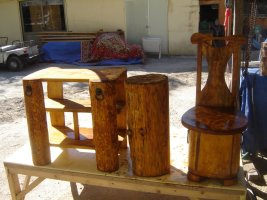 통나무책상1